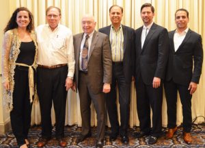 From left: Juliana Garaizar – Managing Director, Houston Angel Network, Howard Rambin – CEO & Founder, Moody Rambin, Leo Womack – President, Gulf Equities Realty Corp., Dr. Arun Pasrija – TiE Houston President, Ricardo Rivas – Principal and Chief Investment Officer, Allied Orion Group, and Jiten Karnani – President, Deccan Development Company.